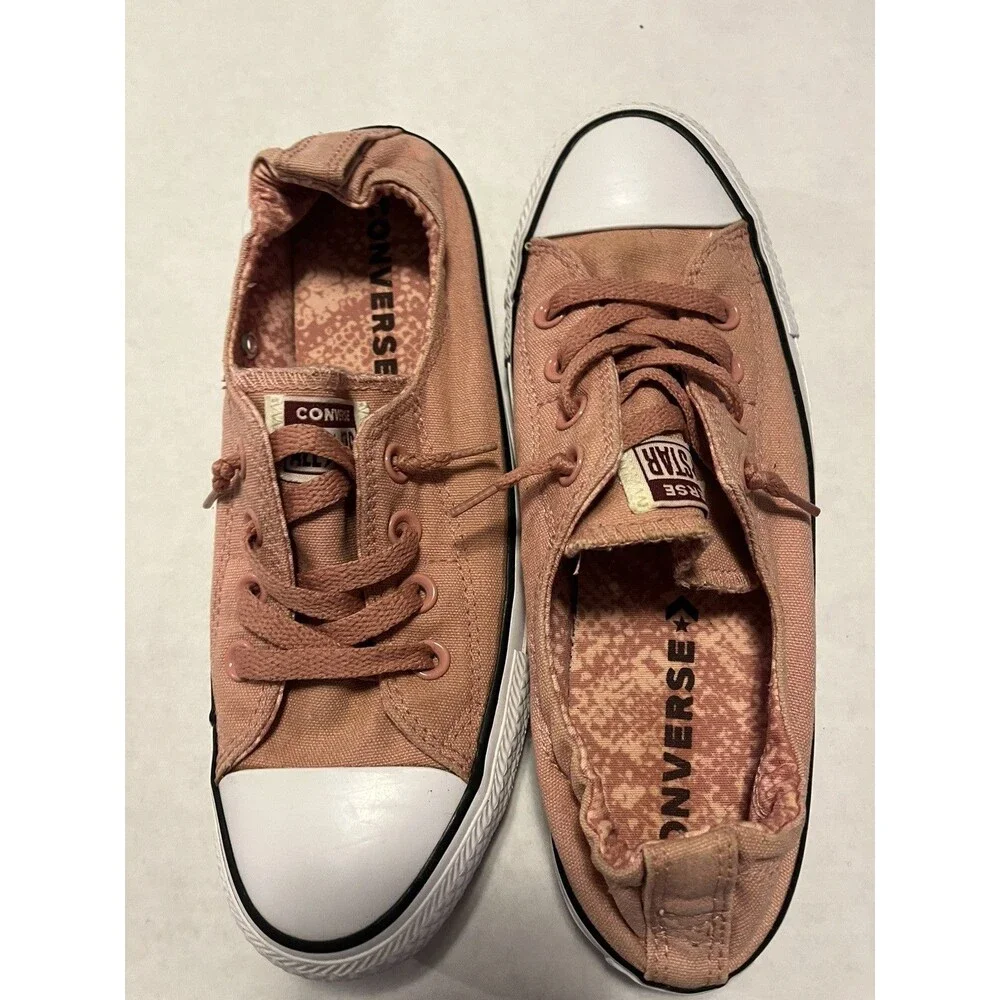 Converse Shoreline Sneakers Womens 8 Rust Pink Chuck Taylor All Star Slip On